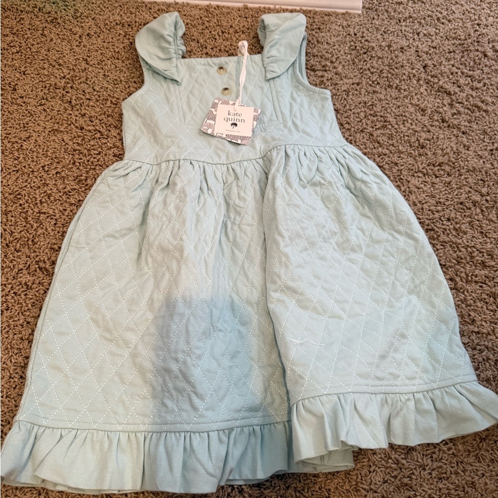 Kate Quinn Quilted light Mint Kids quilted thick Dress